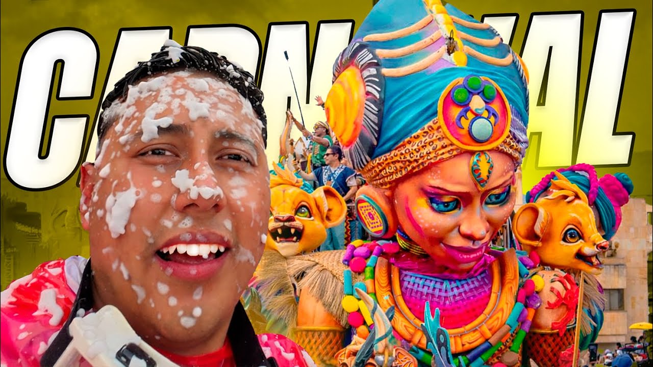 ASI ES EL DESFILE MAGNO DEL CARNAVAL DE NEGROS & BLANCOS EN PASTO 🎭‼️