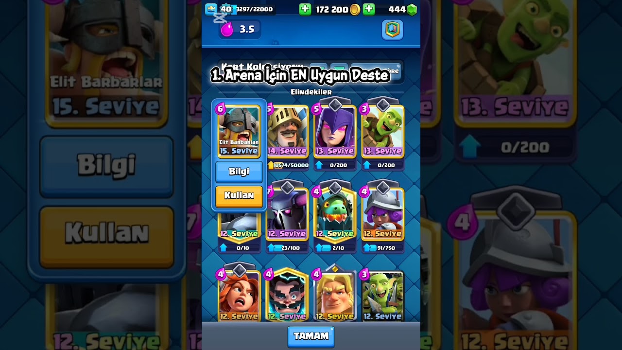 1. Arena i&ccedil;in en uygun deste #clahroyale