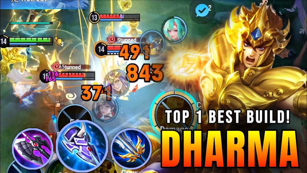 Смертельное оглушение!! Смертоносный монстр Дхармы на линии Clash - Лучшая сборка в Honor Of Kings.