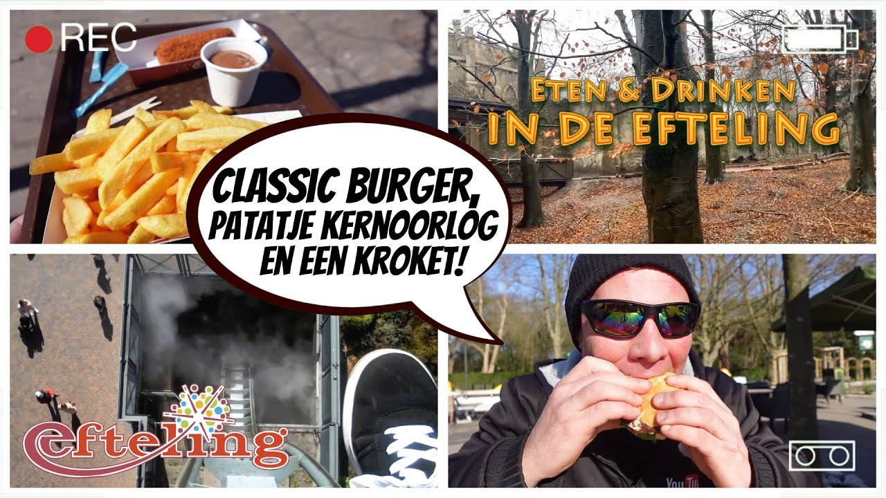 CLASSIC BURGER, PATATJE KERNOORLOG en een KROKET | Eten & drinken in De Efteling | Michell's Keuken