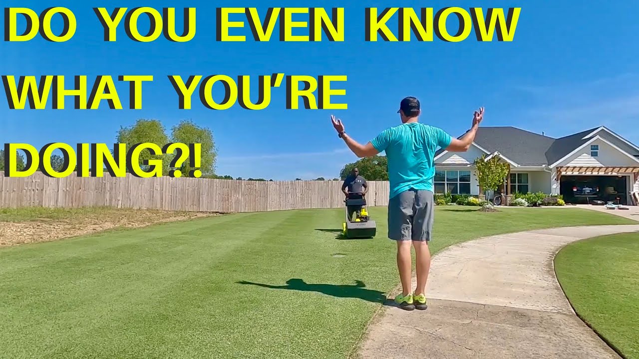Teaching a NOOB how to REEL MOW and STRIPE!