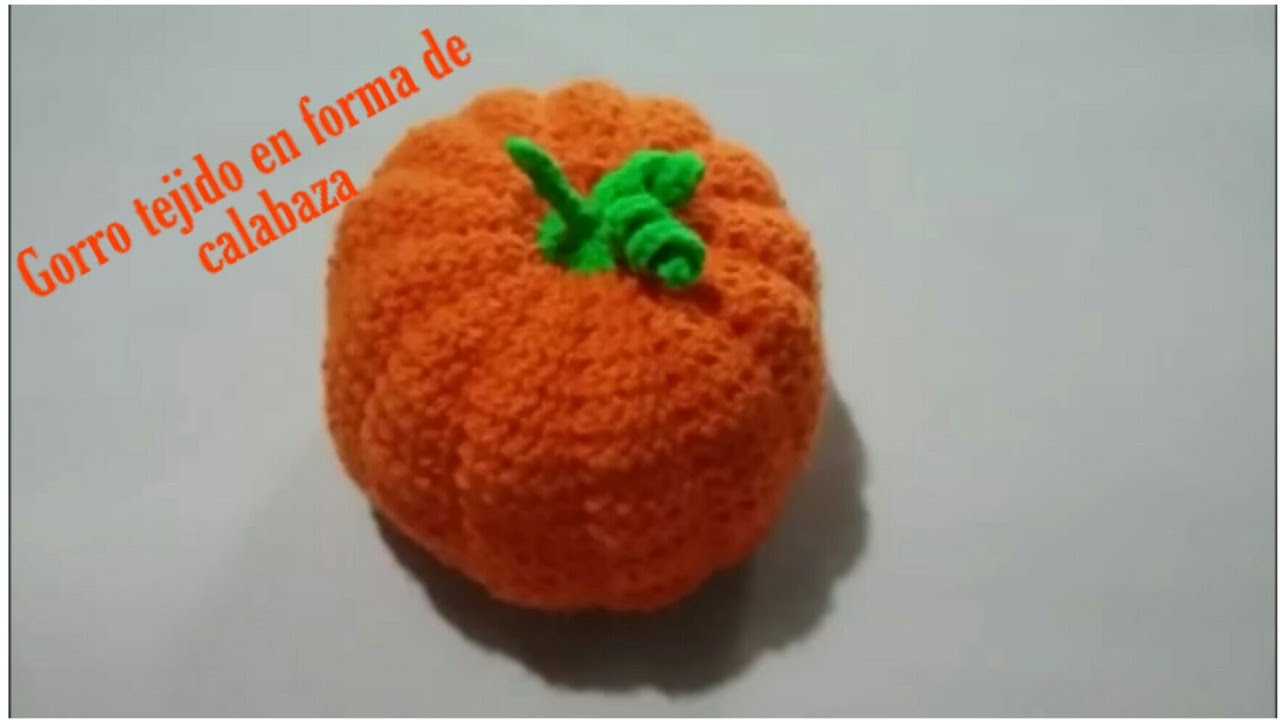 GORRO CALABAZA TEJIDO A CROCHET