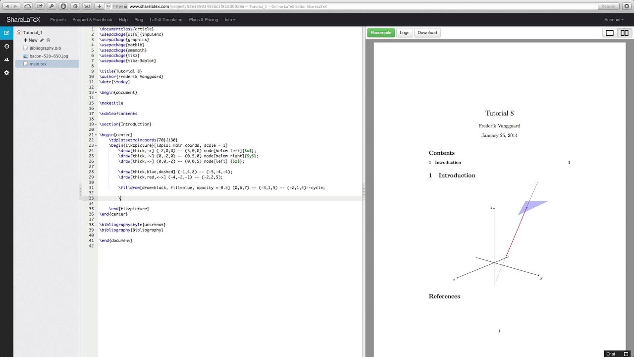 Learn LaTeX 8 - 3D Images in Tikz