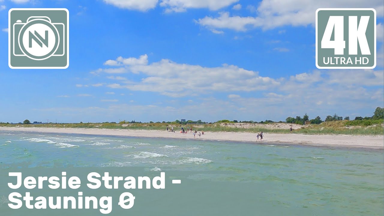 4K Virtual Walk - Jersie Strand - Staunings Ø - A walk on beautiful sand dunes along the beach 🏖️