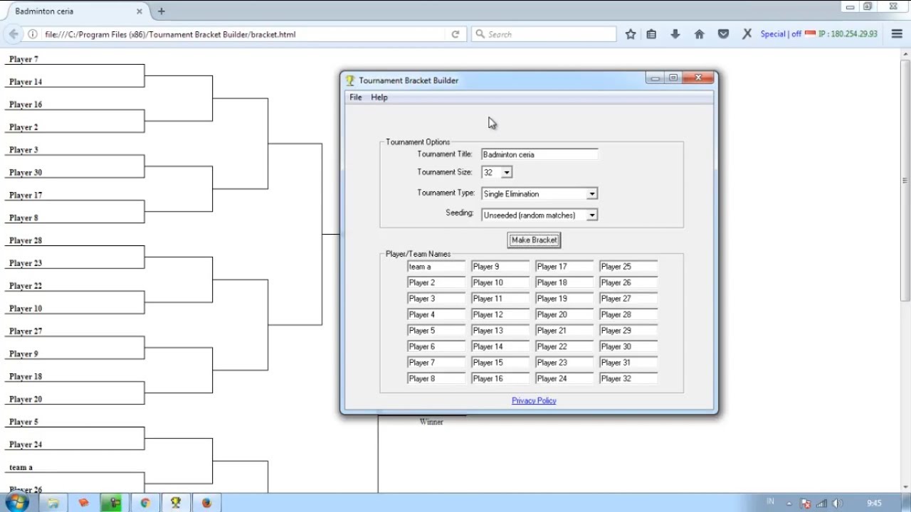 Tournament Bracket Builder Tutorial - Membuat Draw Turnamen Cepat dan Mudah