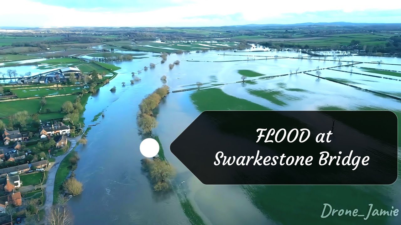 FLOOD at Swarkestone Bridge, Derbyshire #DJImini3