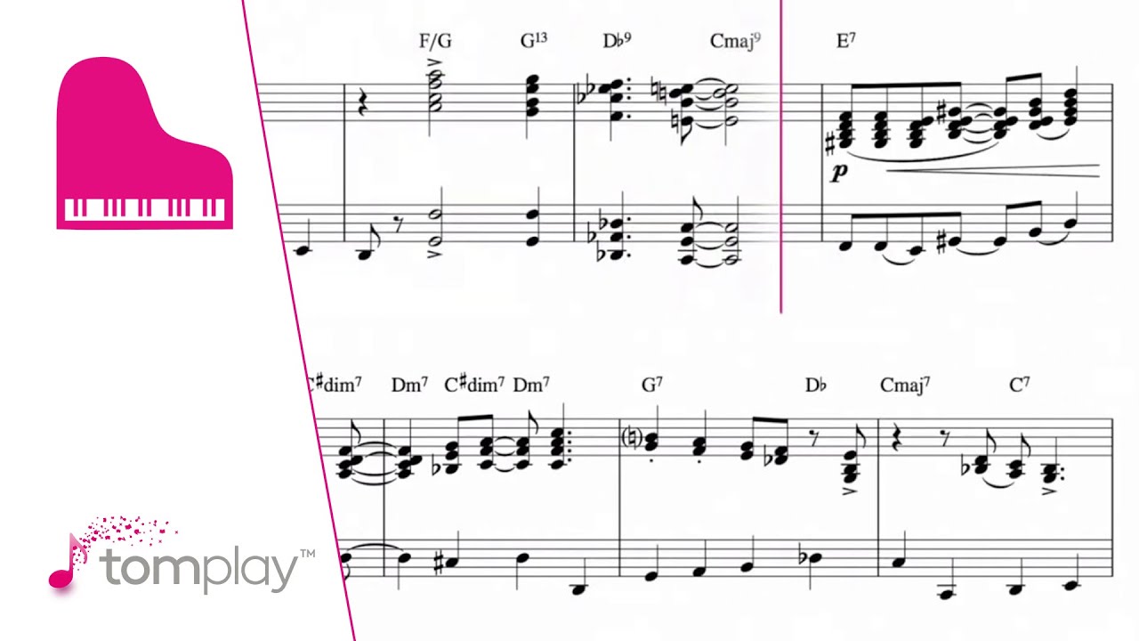 Play Sinatra on the piano: Fly me to the moon - Sheet Music Arrangement