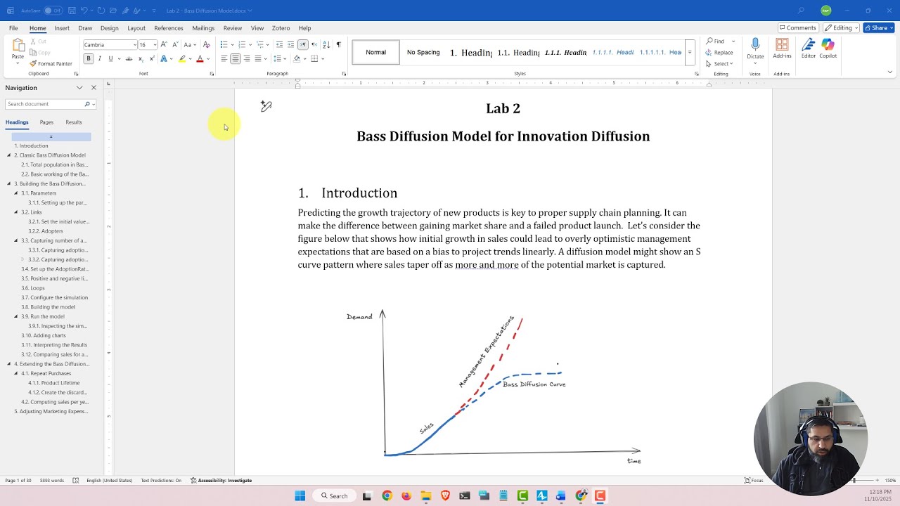 Lab 1 -  Bass Diffusion Model