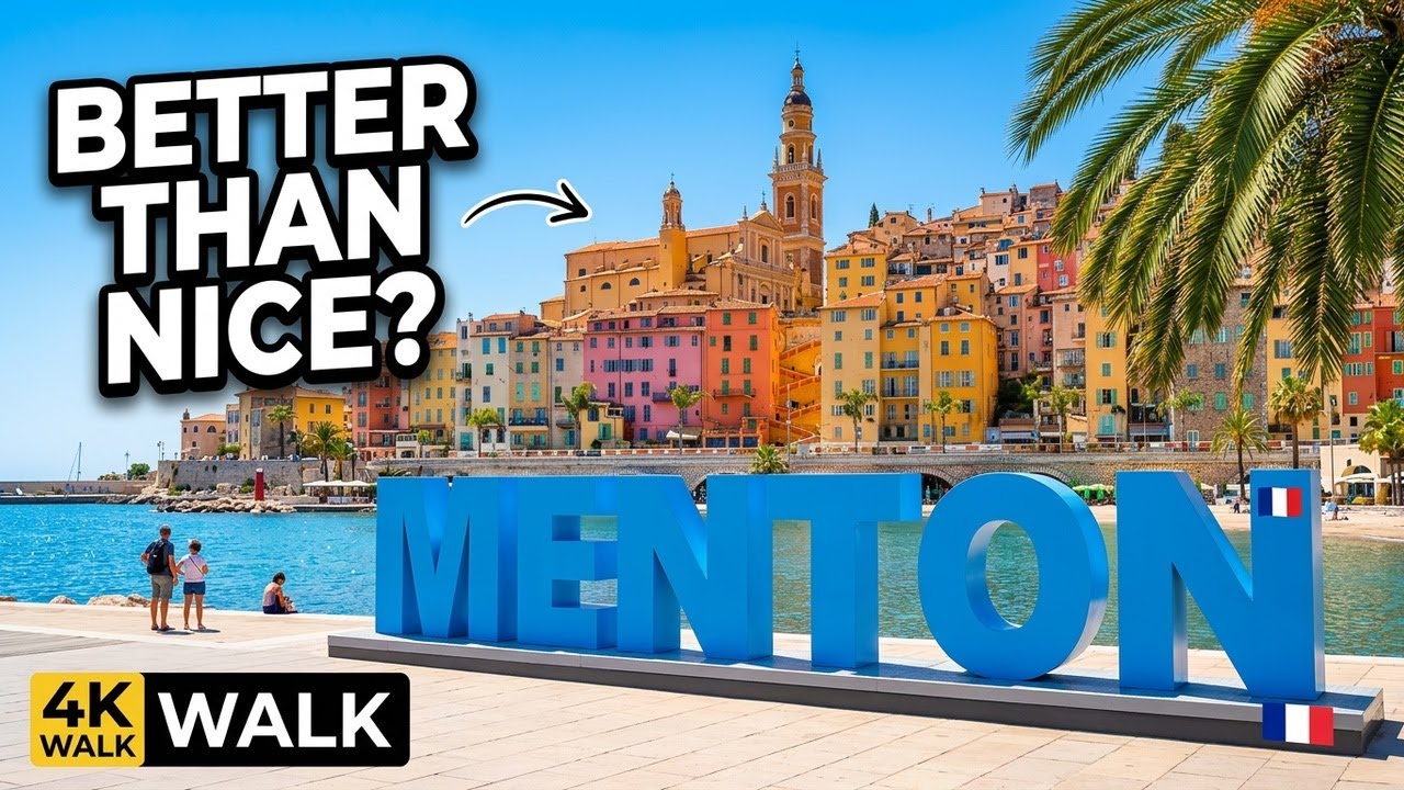 Menton 🇫🇷 4K Walking Tour Hidden Gem of the Riviera | Beach & Harbor