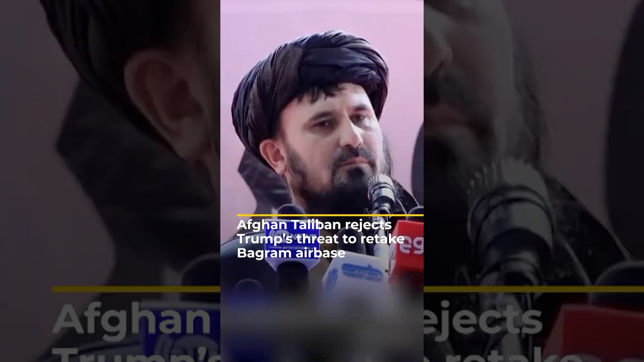 Taliban rejects Trump&rsquo;s threat to retake Bagram airbase in Afghanistan | AJ #shorts
