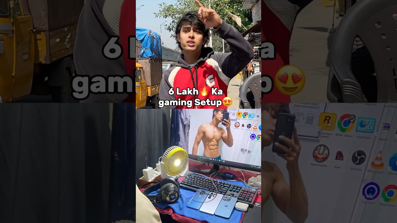 6 lakh ka gaming setup🔥 #bgmi #shorts #highlights #bgmishorts #bgmihighlights #bgmilive