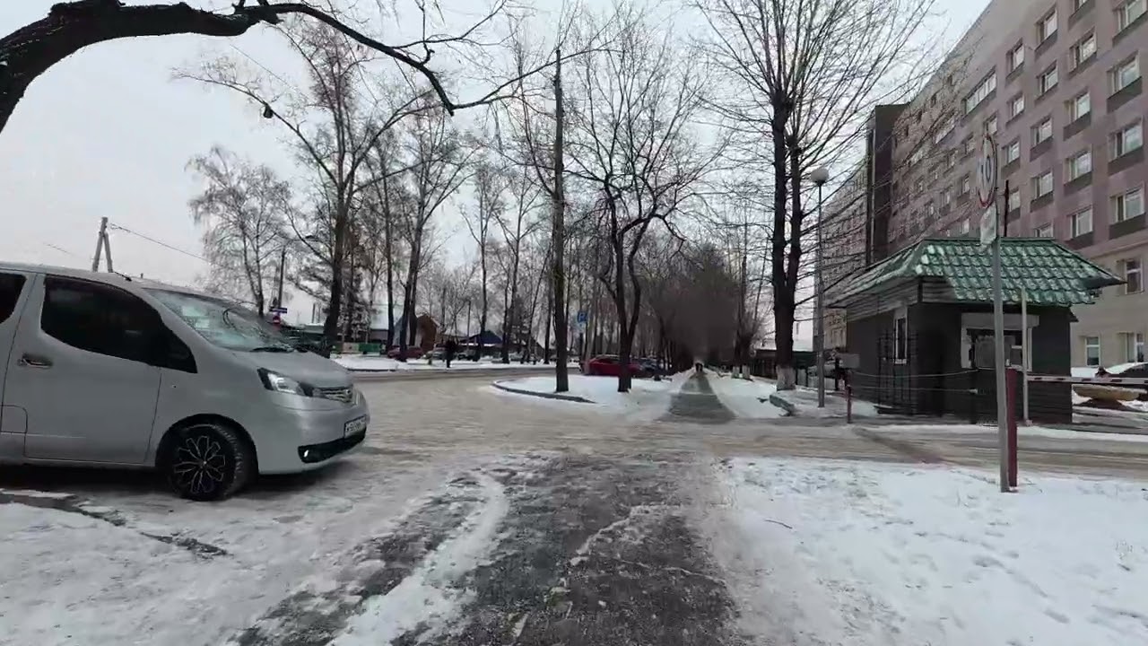 Walking Through Frozen Abakan | Calm 4K Winter Walk POV