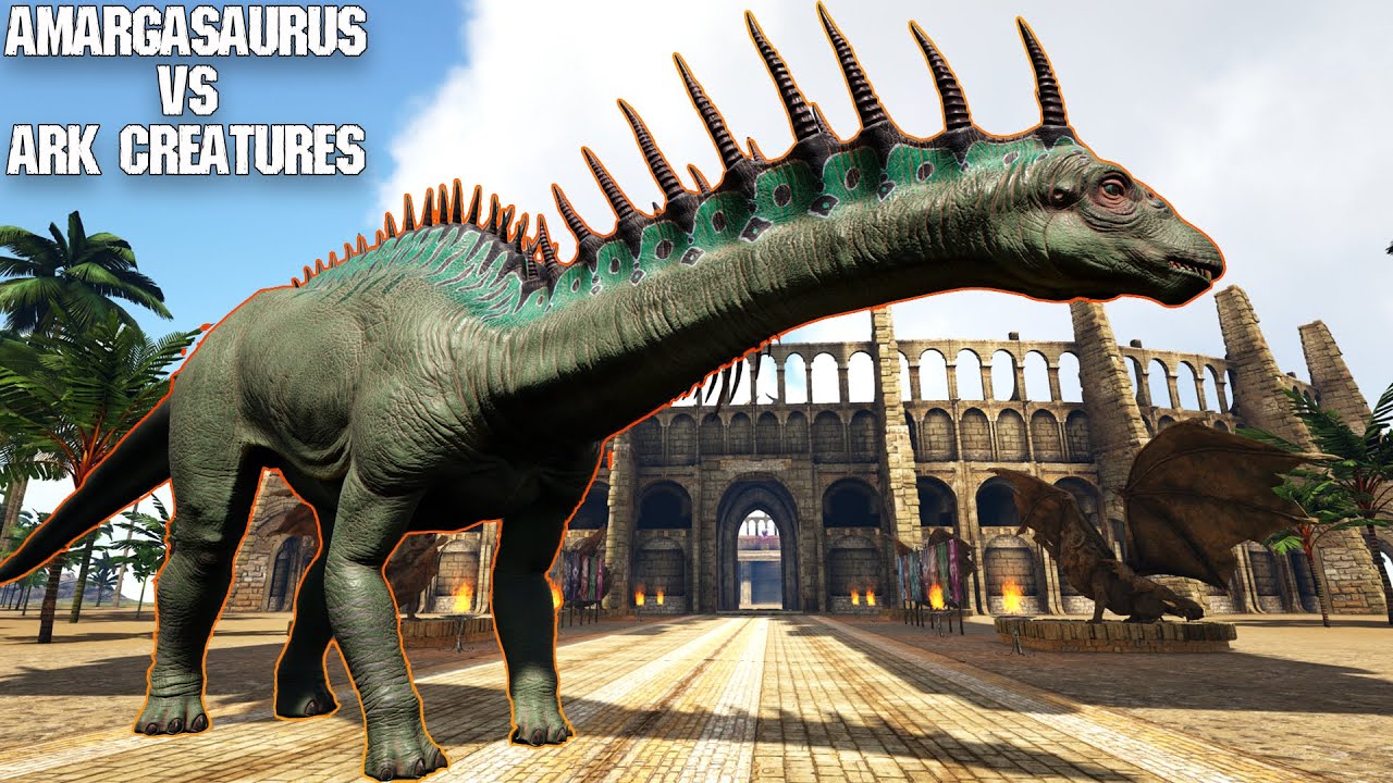 Amargasaurus vs Ark Creatures | Ark Battle