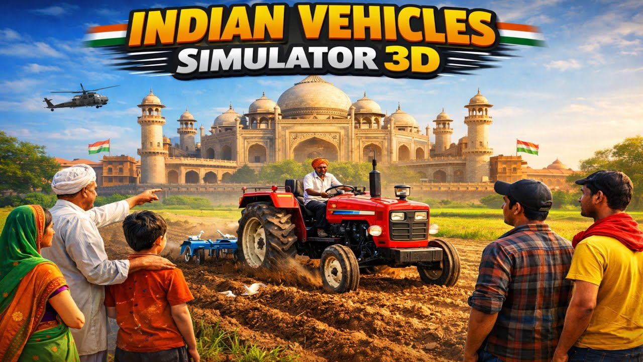 Indian Vehicles Simulator 3D 🚜 Tractor Farming in Front of Royal Palace 😱 Realistic Gameplay