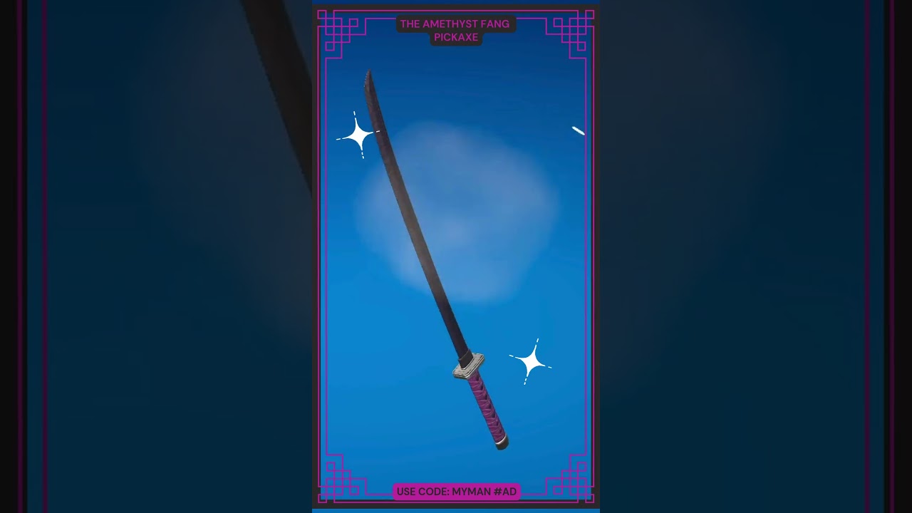 #Fortnite Pickaxe ✔ The Amethyst Fang Pickaxe ⛏