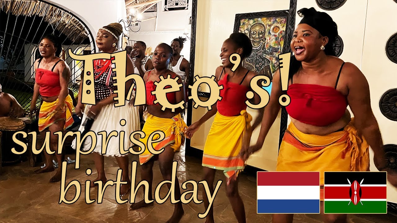 African traditional dance group | Surprise birthday party for Theo in Malindi Kenya 🎂🇰🇪