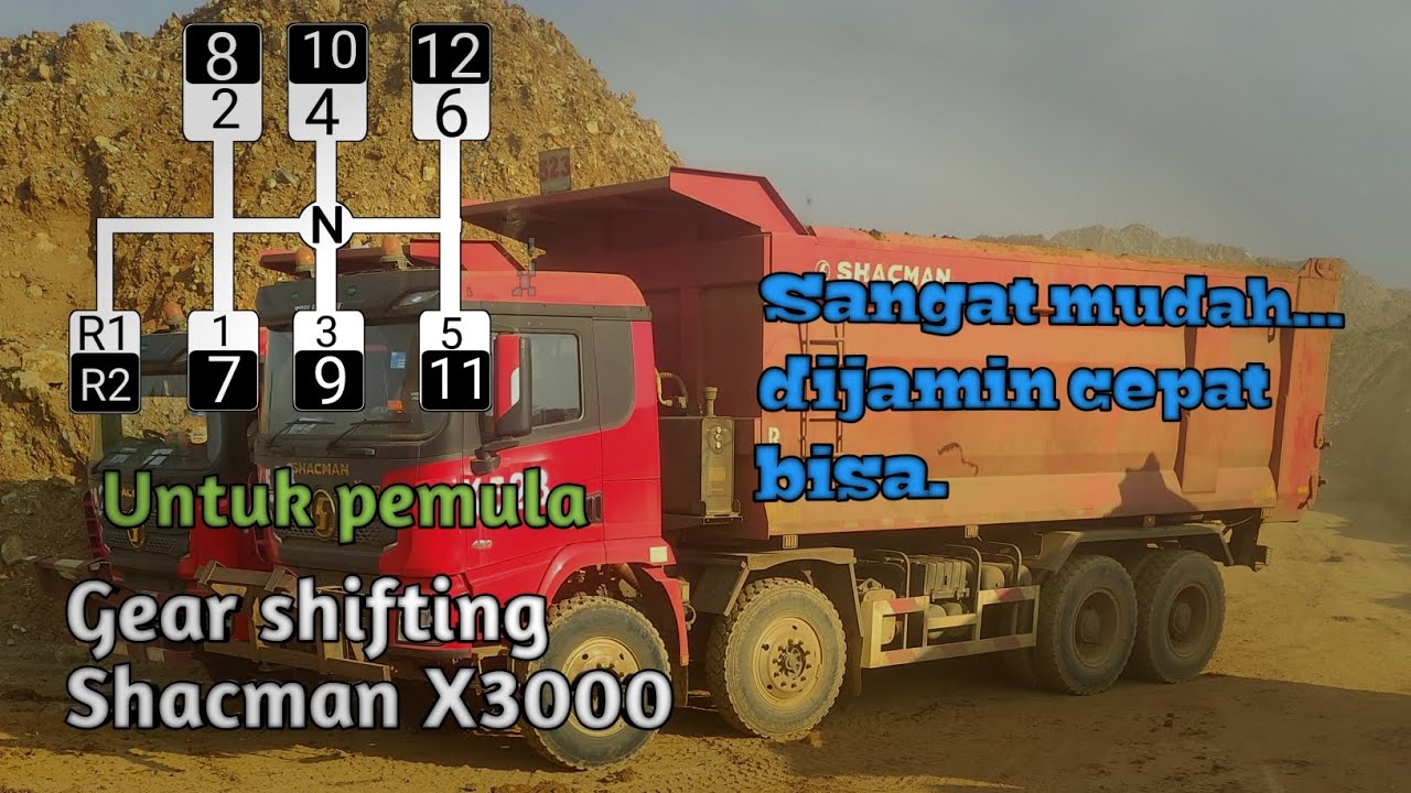 Cara oper gigi dump truck shacman 12 speed#@powerclip5956 #truck #tambang