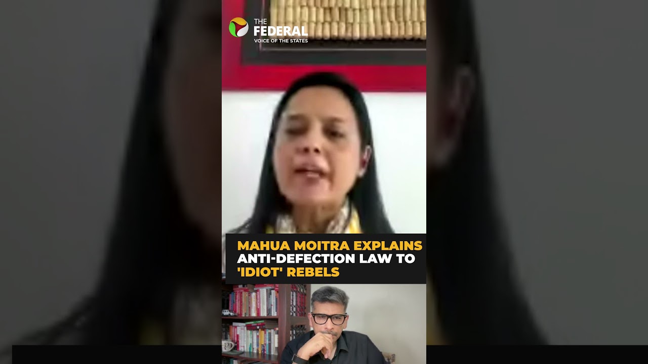 Mahua Moitra 'schools' rebel TMC MPs on anti-defection law, calling them 'idiots' | #shorts