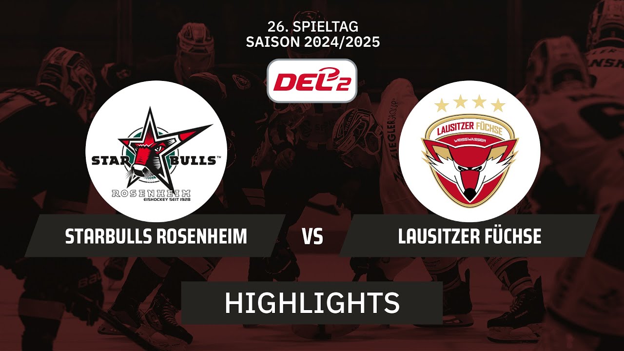 DEL2: Starbulls Rosenheim vs. Lausitzer Füchse I Highlights - 26. Spieltag | SDTV Eishockey
