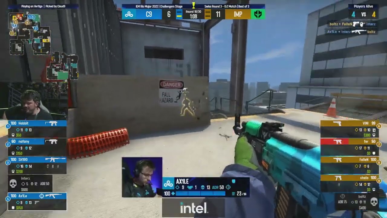 CHELO SENTANDO O A&Ccedil;O EM CLUTCH ABSURDO - IEM MAJOR RIO C9 vs IMP CSGO