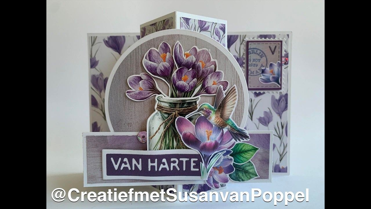 Fun Fold kaart met First Blossoms (15-2)