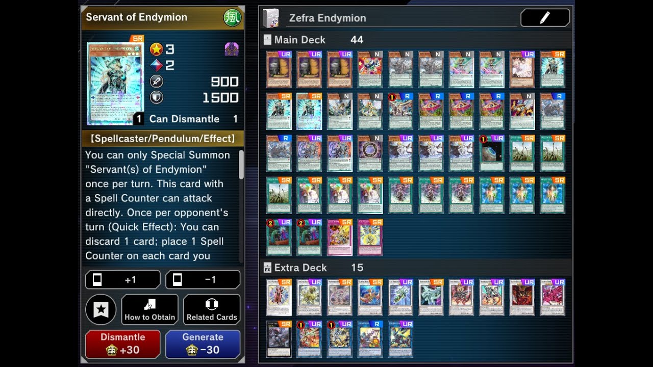 Yugi-Oh Master Duel ~ Zefra-Endymion Decklist