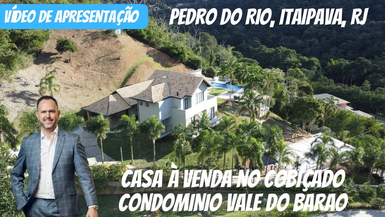 Linda casa nova à venda no renomado Condomínio Vale do Barão, em Itaipava | Vídeo de apresentação