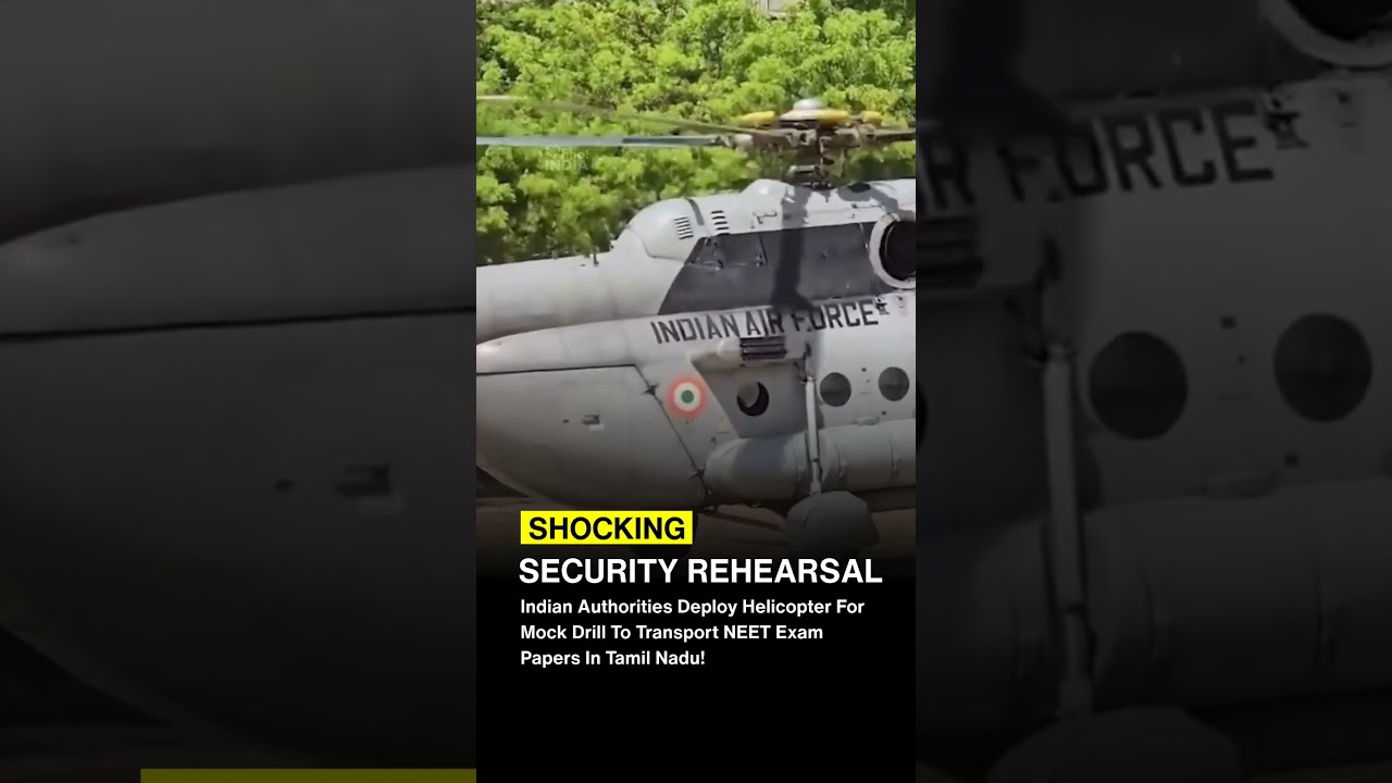 Shocking Security Rehearsal: Helicopter Deployed For NEET Exam Paper Mock Drill! 🚨🚁 #Shorts #ytshort