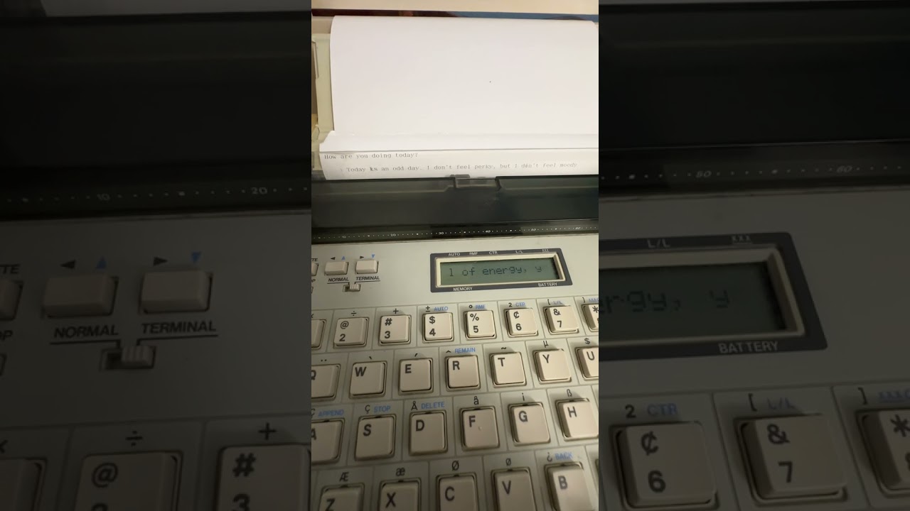 ChatGPT on a Brother EP-44 serial terminal