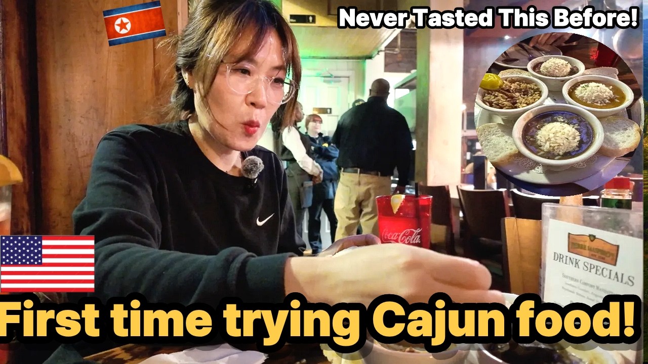 🇰🇵North Korean Defector’s First Reaction to Cajun Food🇺🇸