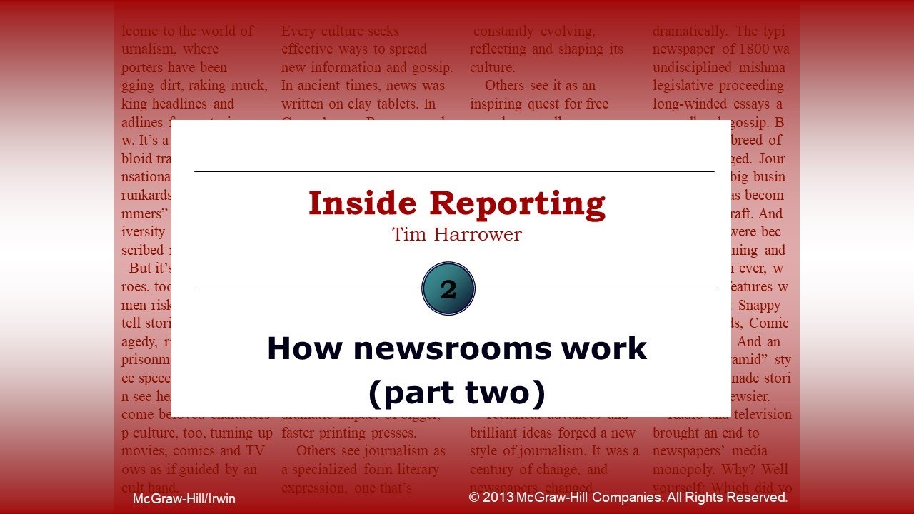 How newsrooms work (part two)