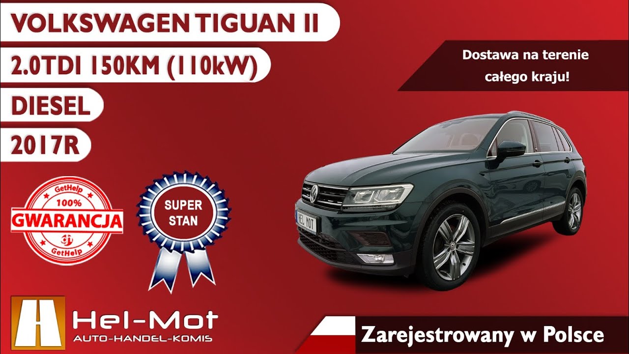 🇩🇪 Auta z Niemiec! 🇩🇪 Volkswagen Tiguan II Sound  PHU Hel-Mot Auto Handel Komis