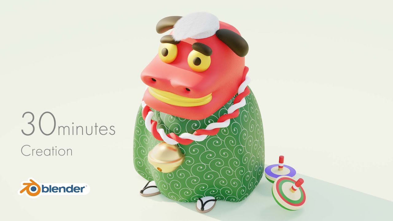 【blender】獅子舞を超簡単モデリング！