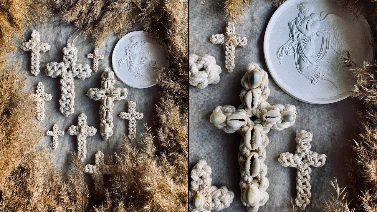 Macrame Christmas Boho Crosses | TUTORIAL |