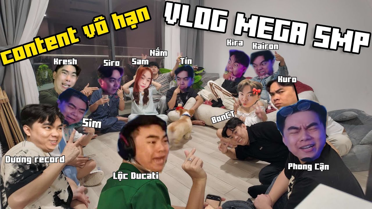 Bon Show Mặt Kira Và Tất Cả Thành Viên Mega SMP tại nhà SKSP ? Content Vô Hạn | BonCT Vlog
