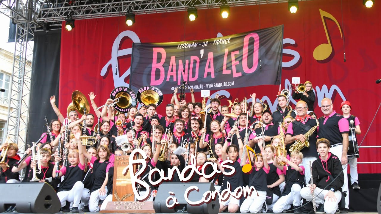 Bandas à Condom 2024 - La Band'A Léo fête ses titres de Palme d'or et de Champion de France