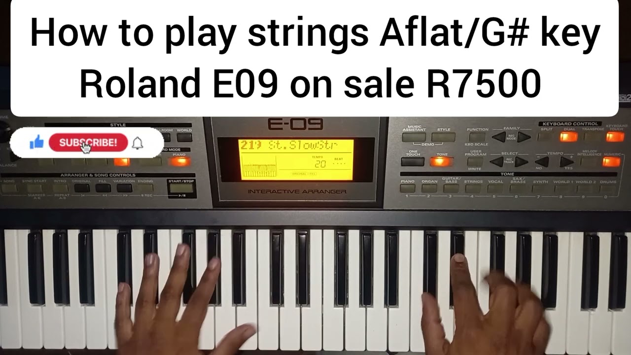 How to play strings Aflat/G# keyRoland E09 on sale R7500