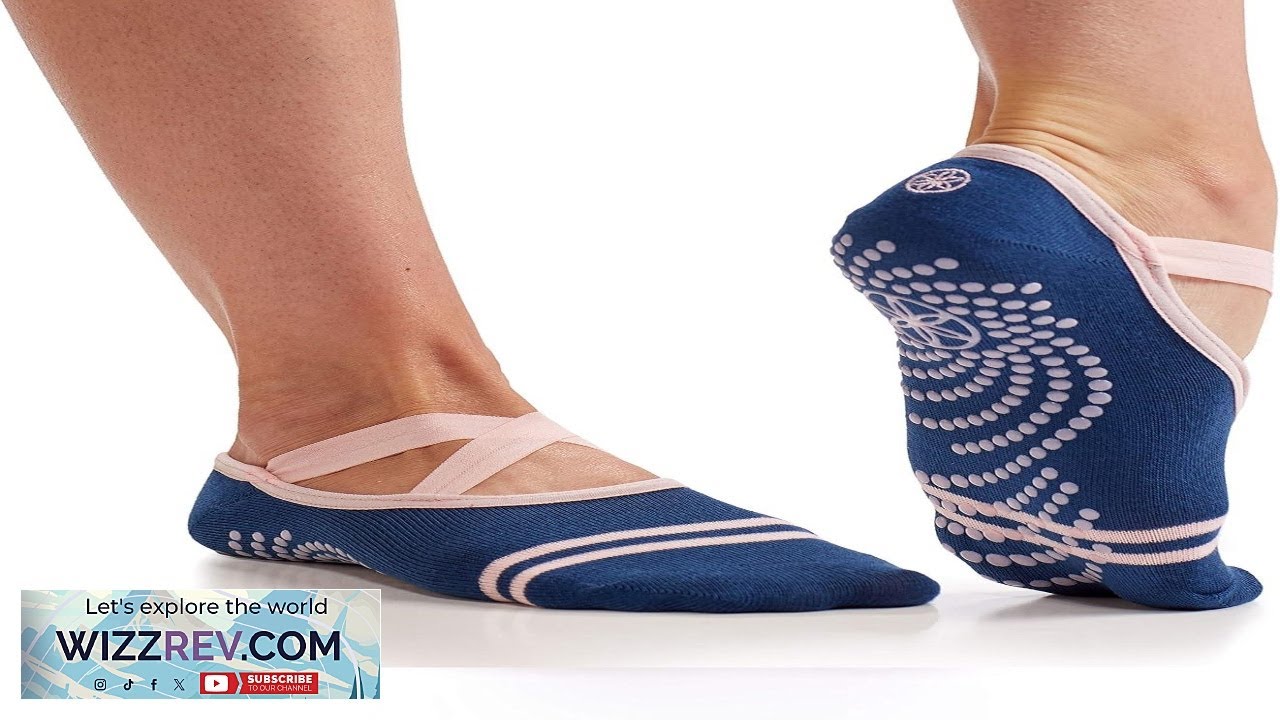 Gaiam Yoga Barre Socks Non Slip Sticky Toe Grip Accessories Review