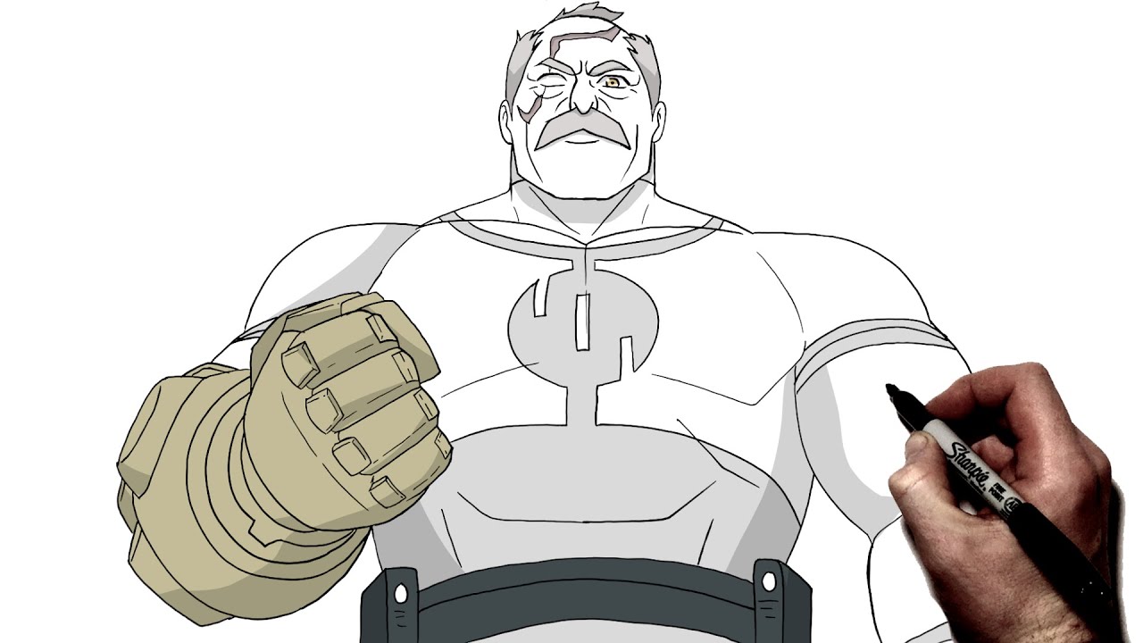 How To Draw Conquest | Step By Step | Invincible