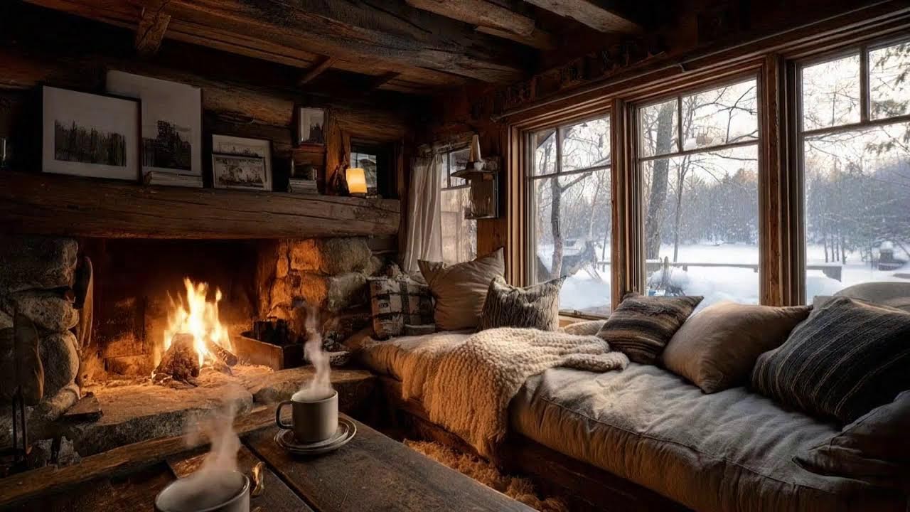 Lonely Midnight Cabin Jazz | Soft Rain & Melancholy Piano for Rest 🌧️