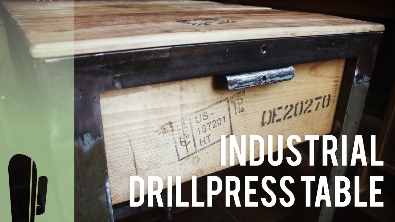 Industrial table from reclaimed materials