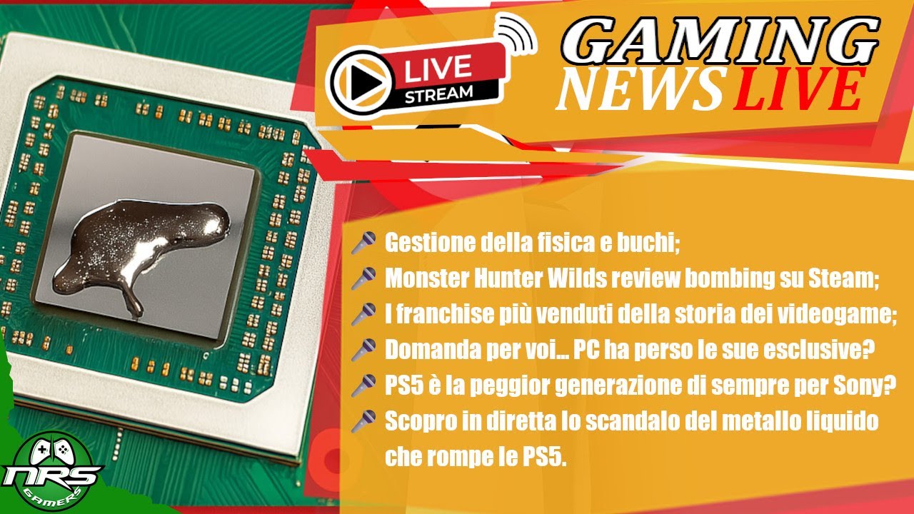 PS5 e lo scandalo del metallo liquido; La fine delle esclusive PC, domande per voi - Live 29/06