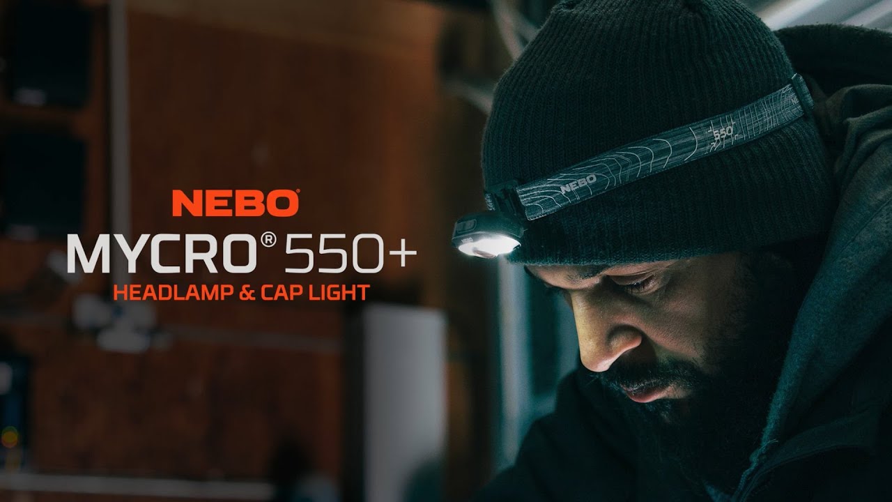 NEBO MYCRO® 550+ Headlamp & Cap Light | Gray