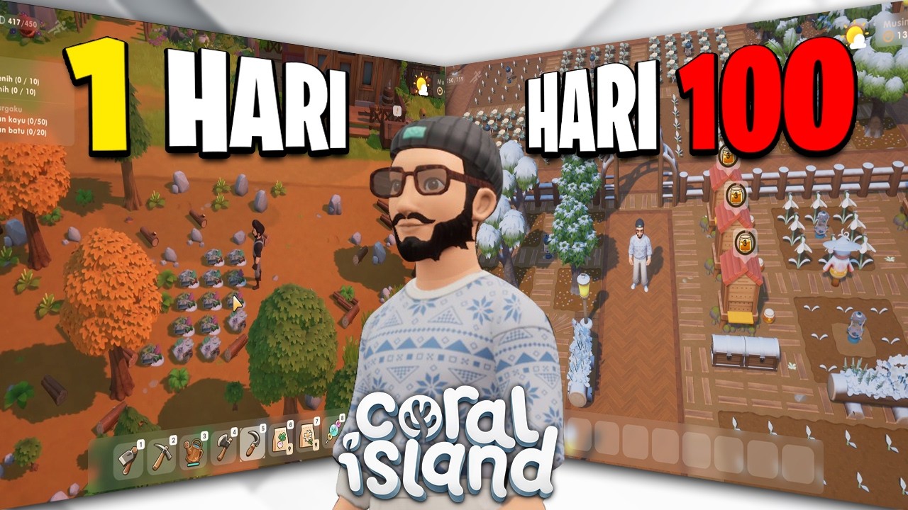 Gue Main Selama 100 Hari dan Menjadi PENYELAMAT KOTA di Coral Island