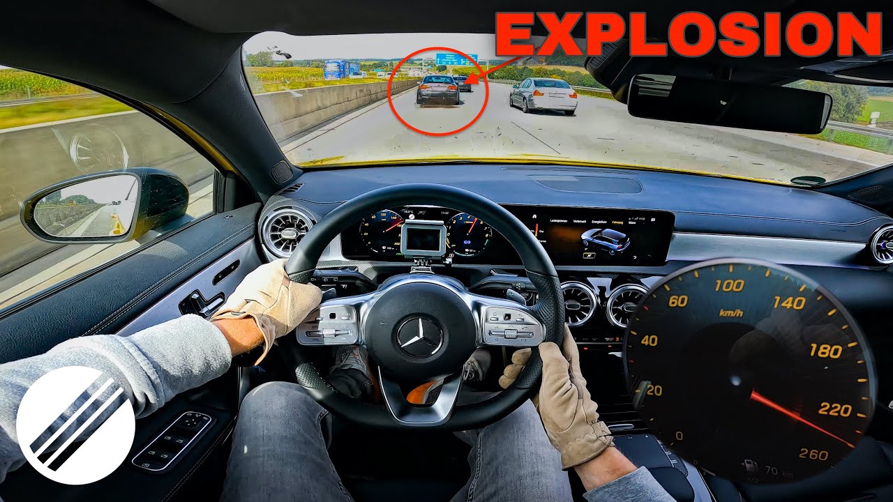 2021 Mercedes-Benz A-Class A250e TOP SPEED DRIVE ON GERMAN AUTOBAHN 🏎