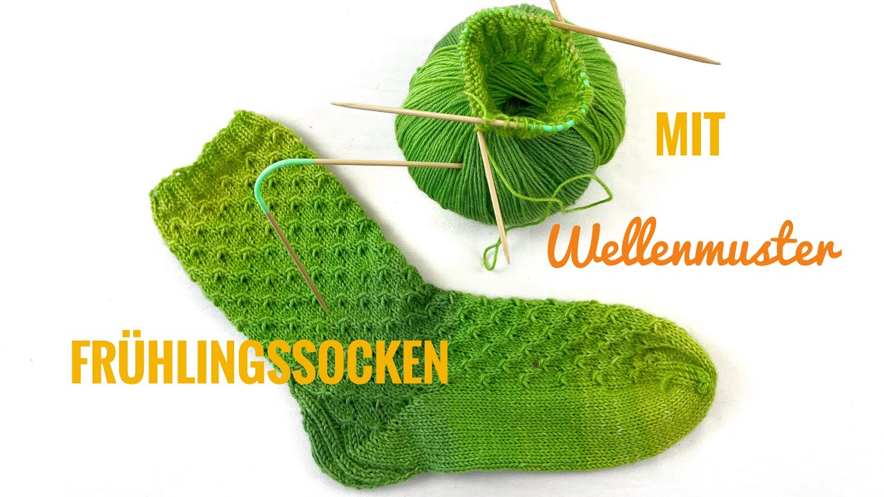 Neko Bambus Flex Strickspiel | Frühlingssocke mit Wellenmuster
