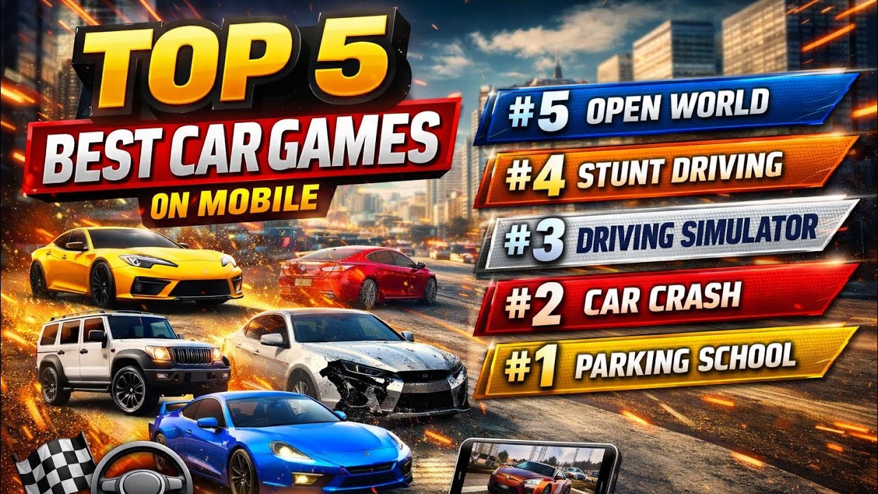 Top 5 Best Car Driving Games with Realistic Graphics 🚗🔥 | Mobile Gaming