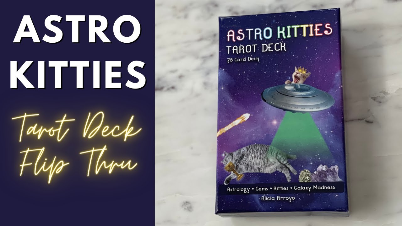 The Astro Kitties Tarot Deck + Astrology Booster Kickstarter Flip Through Cards