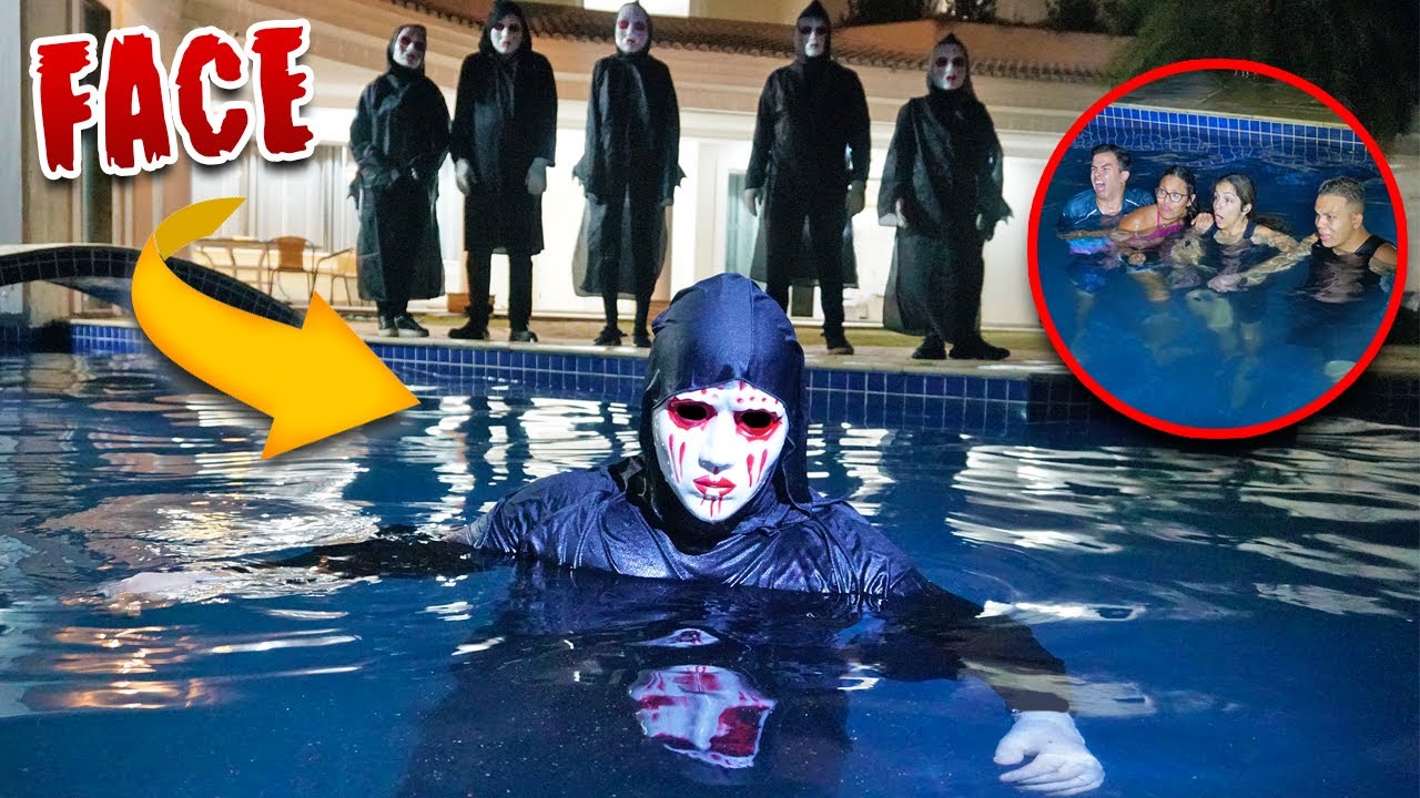 PULAMOS NA PISCINA PARA FUGIR DO FACE! - (ATERRORIZANTE!)