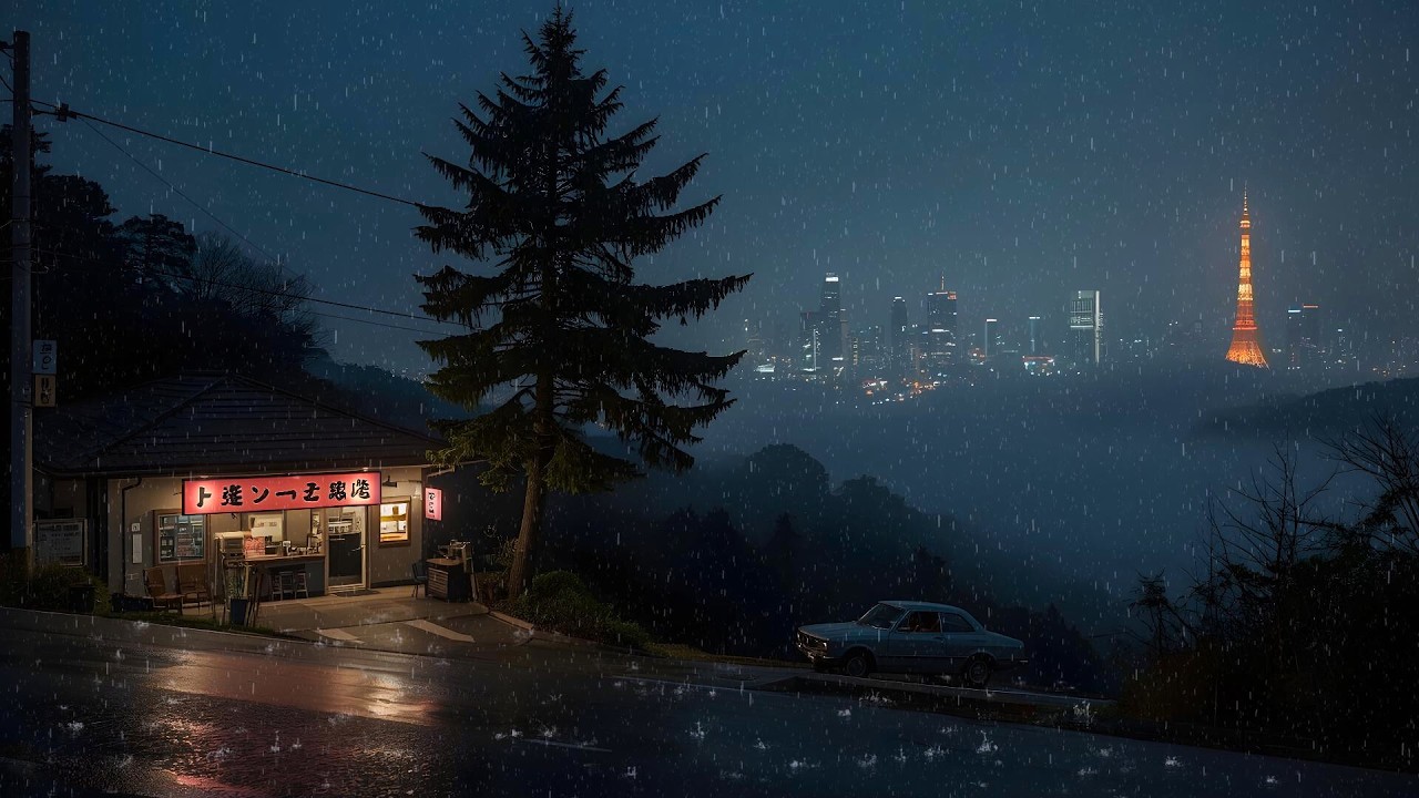 Chill Rainy Night in Japan — Relaxing Lofi Music for Focus